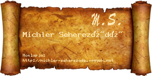 Michler Seherezádé névjegykártya